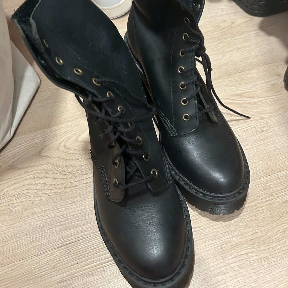 Heeled doc martens